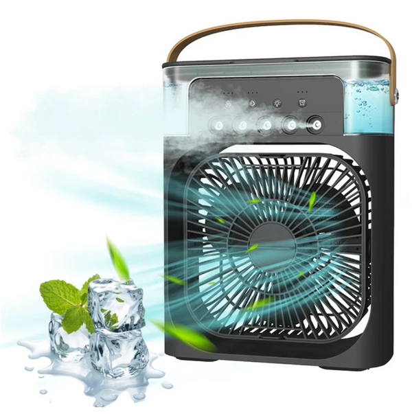 Portable air conditioning fan, 3 wind speeds & 3 spray mini humidifier